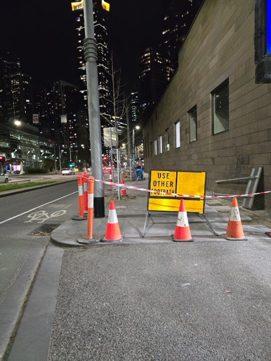 Construct Pedestrian Management Signage