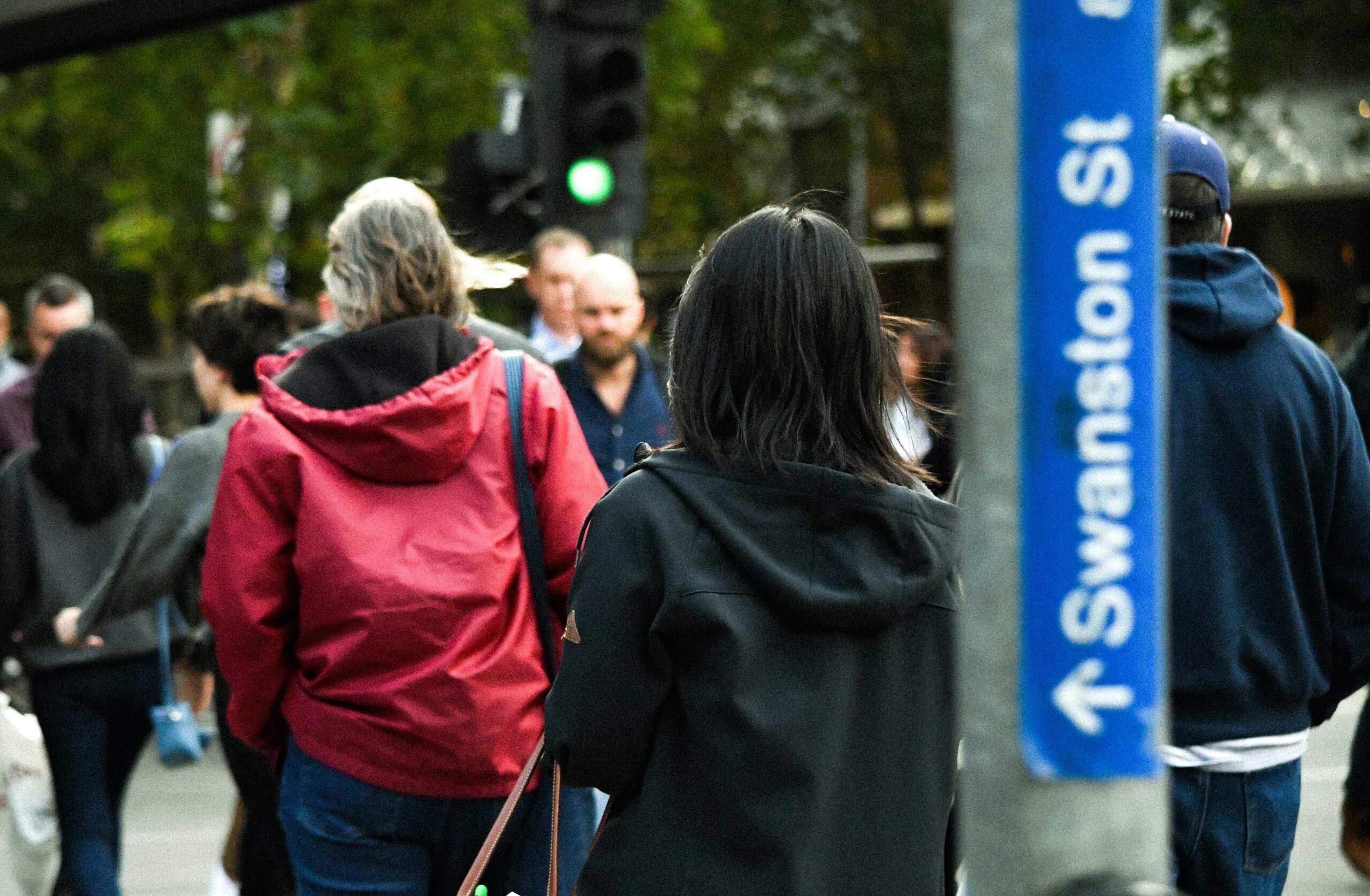 Pedestrians in Melbourne CBD