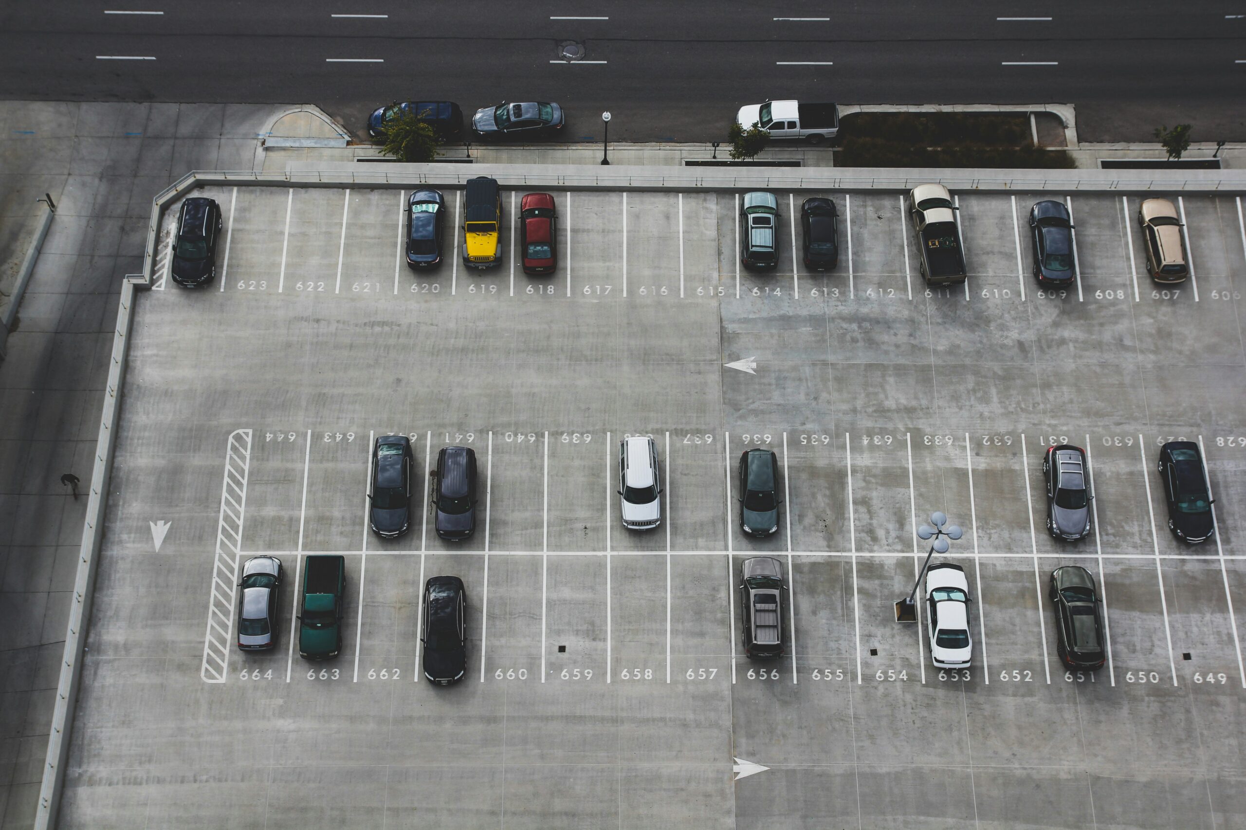 Aerial View of a Car Park